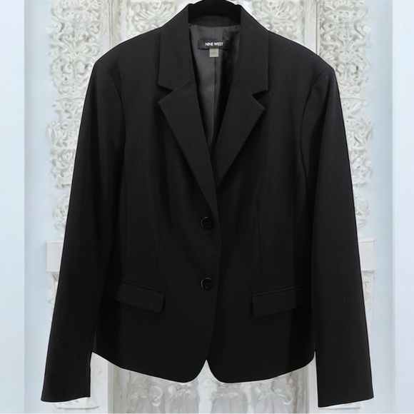 Nine West Jackets & Blazers - NEW Nine West Black Blazer Careerwear Office Siren Chic Capsule Size 12